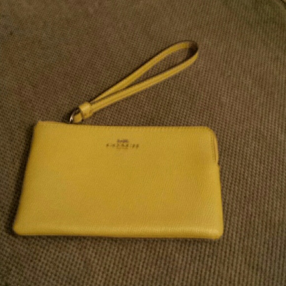 Coach Handbags - Coach RARE New Chartreuse Green Wristlet **SALE**